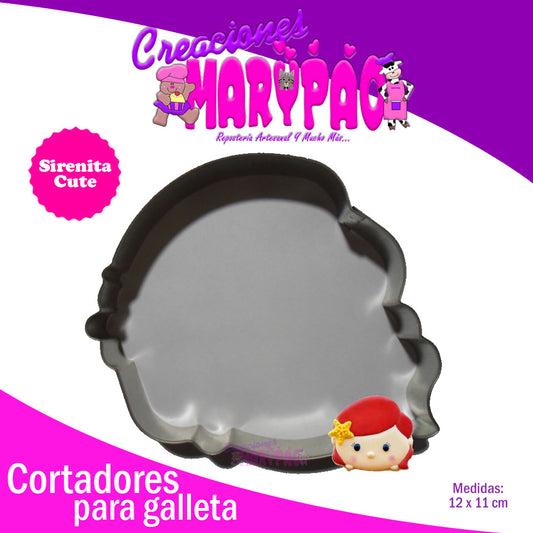 Cortador De Galleta Sirena Cute - Creaciones Marypao