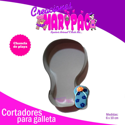 Cortador De Galleta Chancla De Playa - Creaciones Marypao