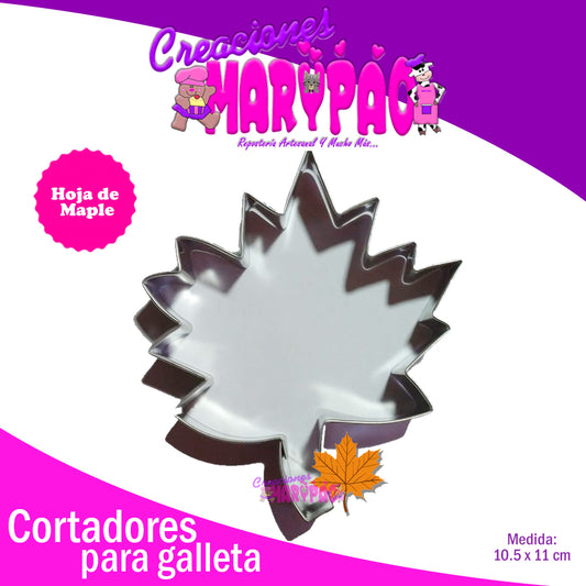 Cortador De Galleta Hoja de Maple - Creaciones Marypao