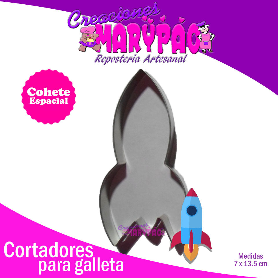 Cortador de Galleta Cohete Espacial - Creaciones Marypao