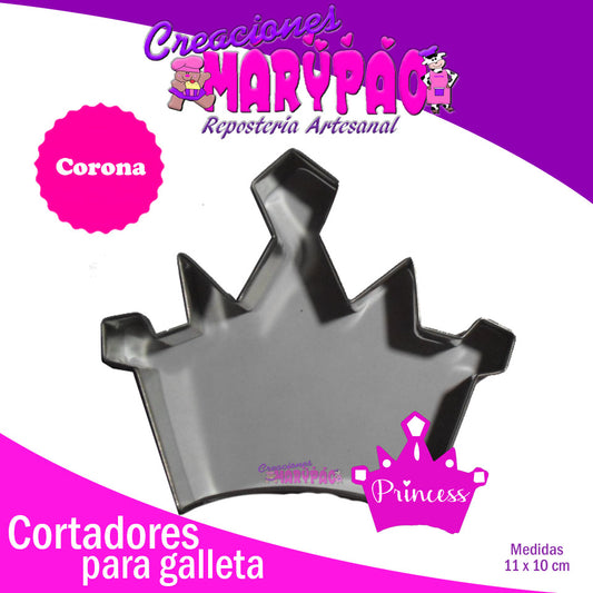 Cortador de Galleta Corona Princesa - Creaciones Marypao