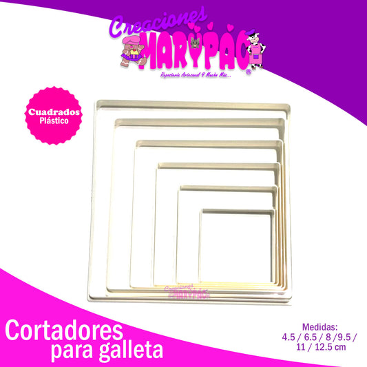 Cortadores De Galleta Set De Cuadrados Plástico