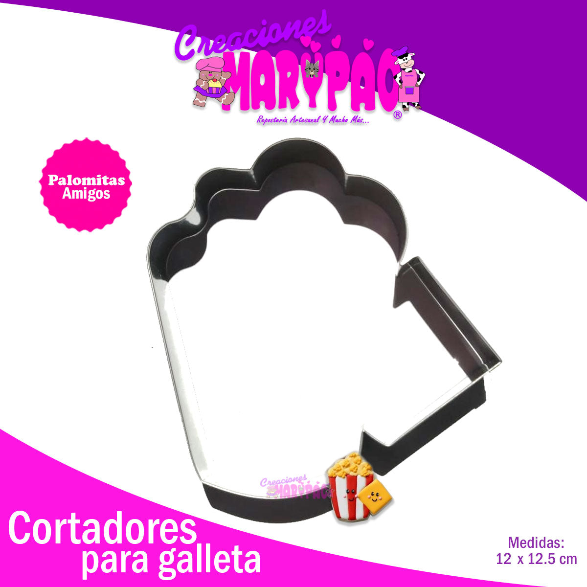 Cortador De Galletas Amigos Palomitas Febrero