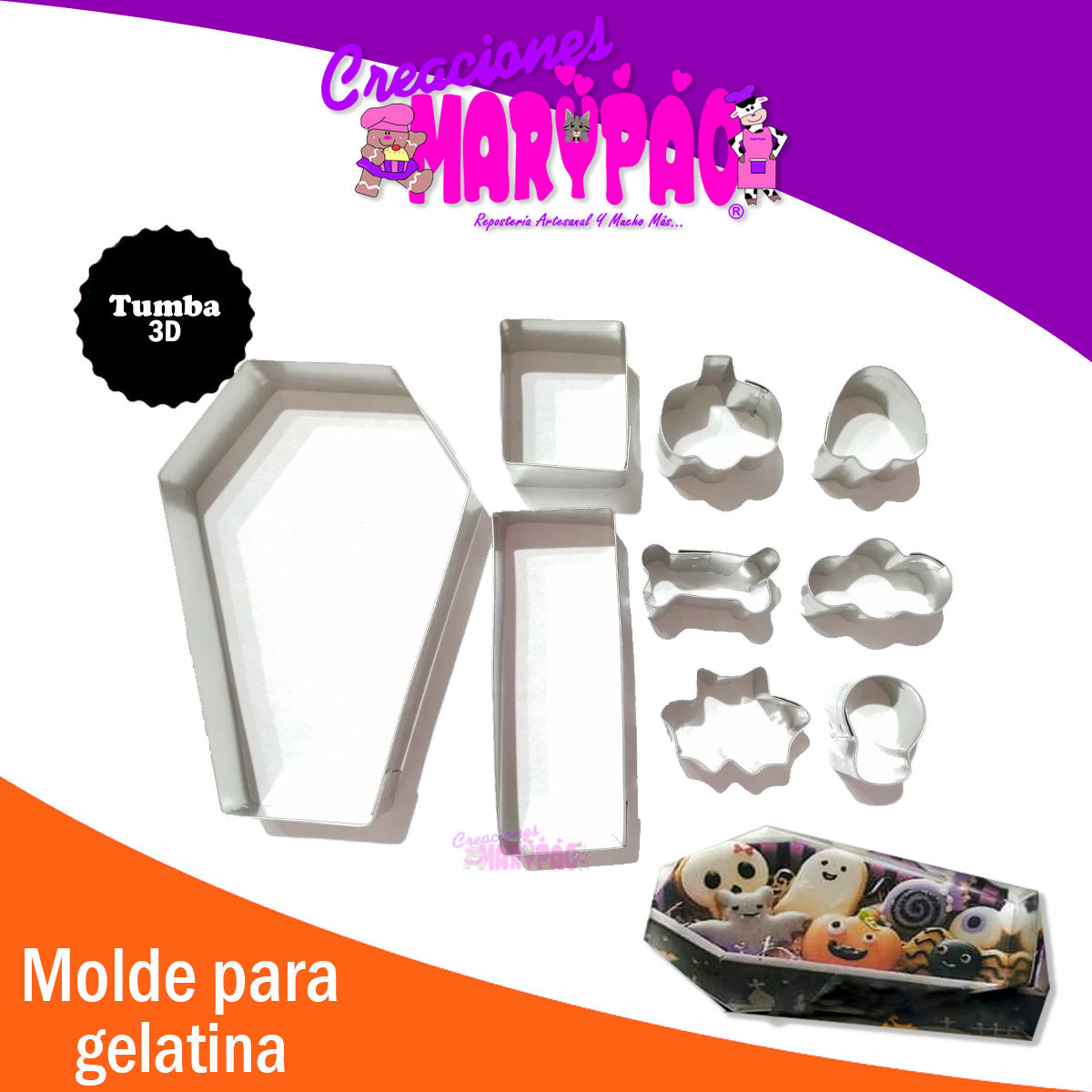 Cortadores Para Galletas Tumba 3D Halloween