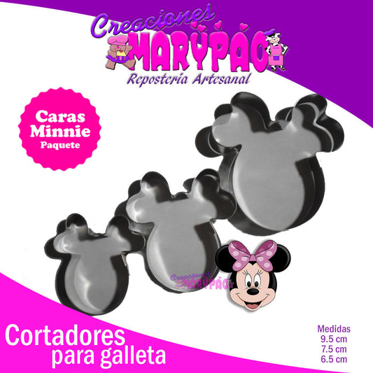 Cortadores Ratoncita Cara Para galleta - Creaciones Marypao