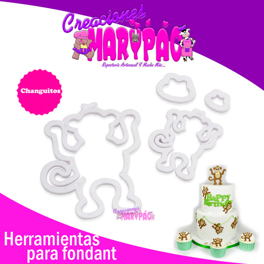 Cortadores Baby Shower Changuitos - Creaciones Marypao