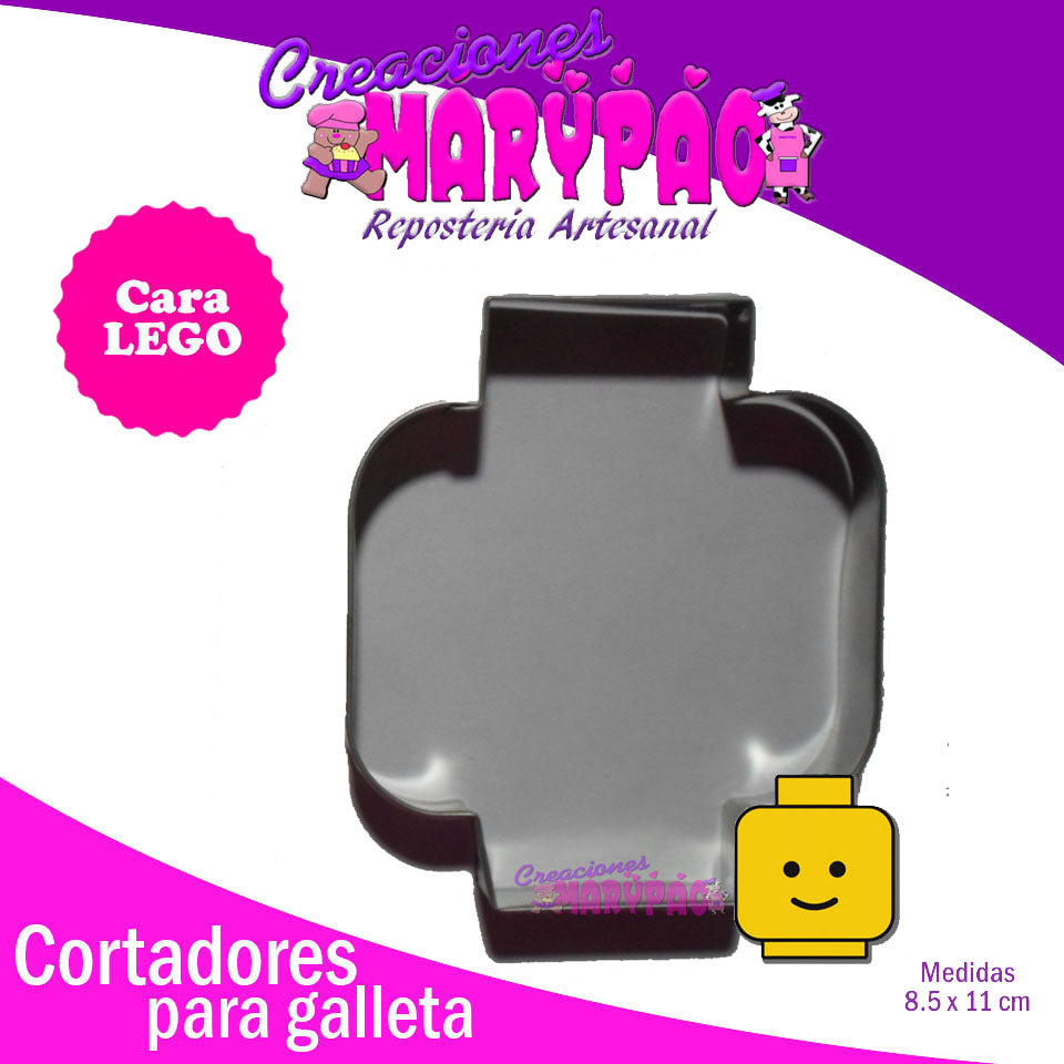 Cortador De Galleta Muñeco Bloques Cara - Creaciones Marypao