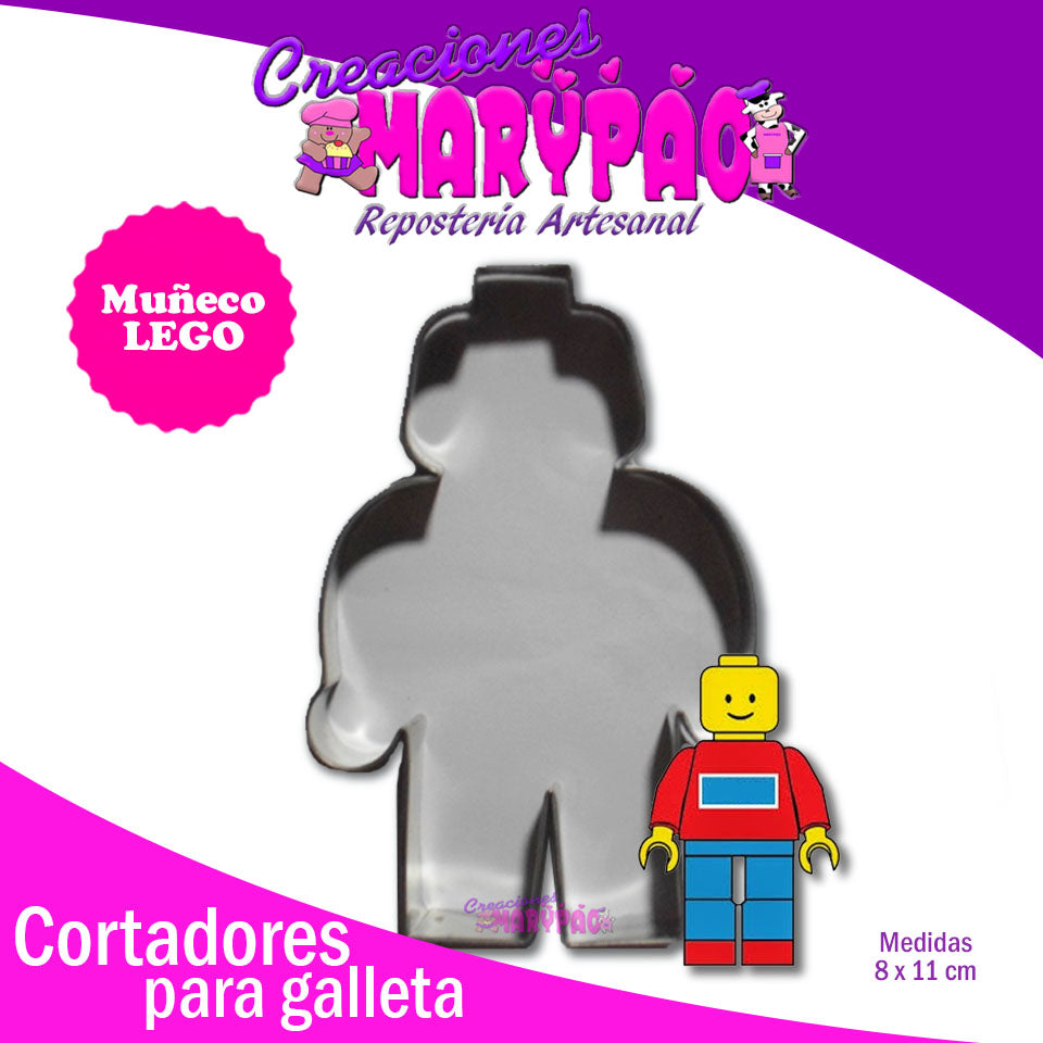 Cortador De Galleta Muñeco Bloques - Creaciones Marypao