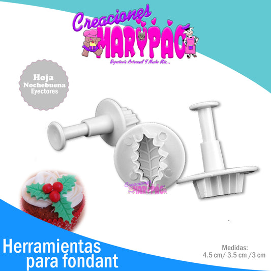 Cortadores Eyectores Hoja De Nochebuena Sencilla - Creaciones Marypao