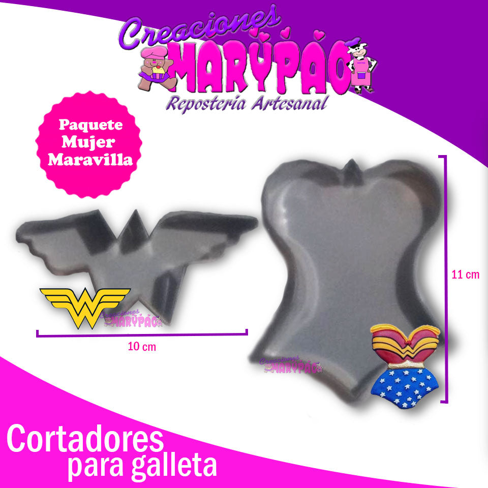 Cortadores De Galleta Mujer Maravilla - Creaciones Marypao