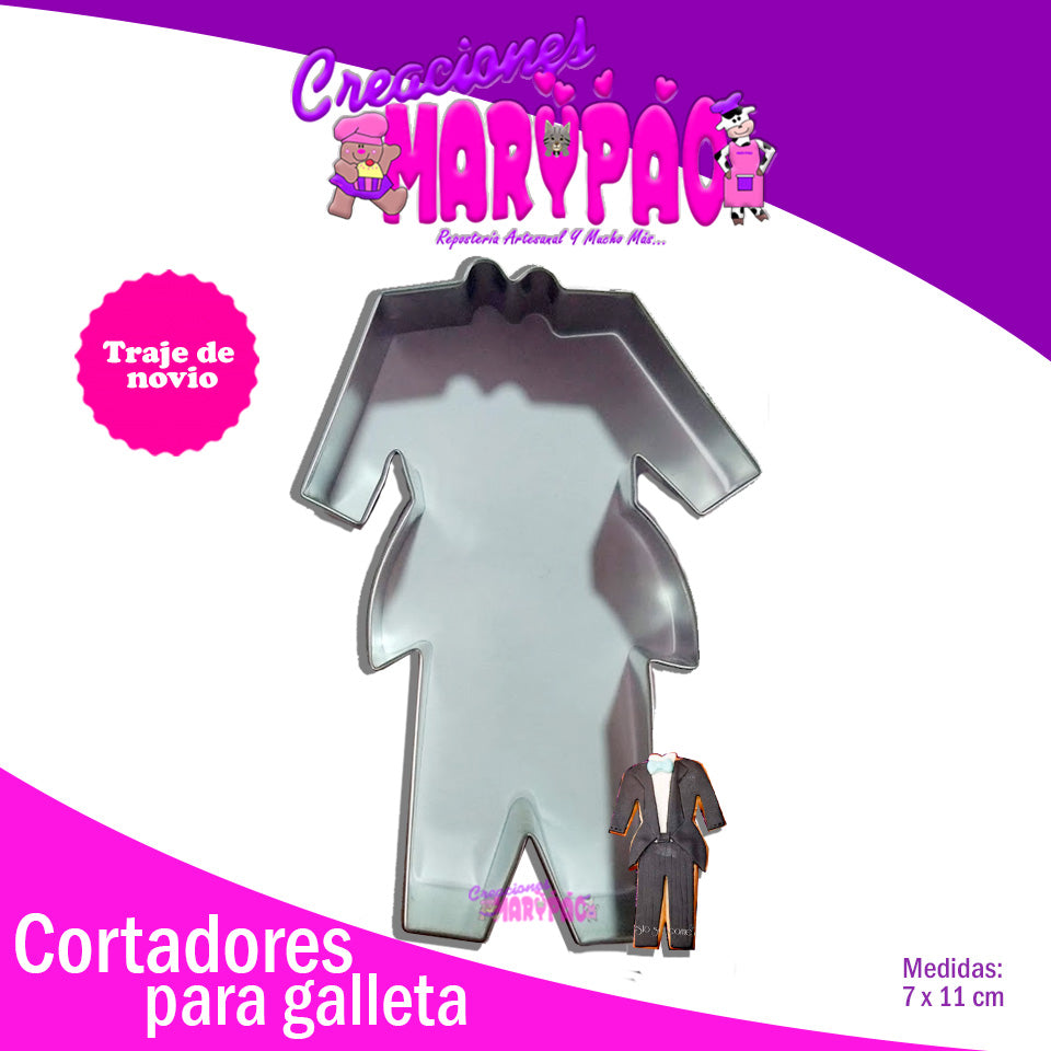 Cortador De Galletas Traje De Novio Boda - Creaciones Marypao