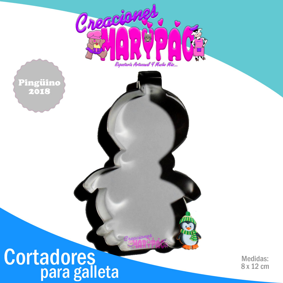 Cortador De Galletas Pinguino Navidad - Creaciones Marypao