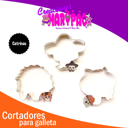 Cortadores De Galletas Catrina Catrín Calavera Muertos