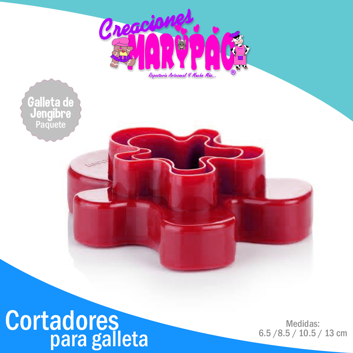 Paquete De Cortadores De Galletas Navidad Pino y Jengibre Dobles