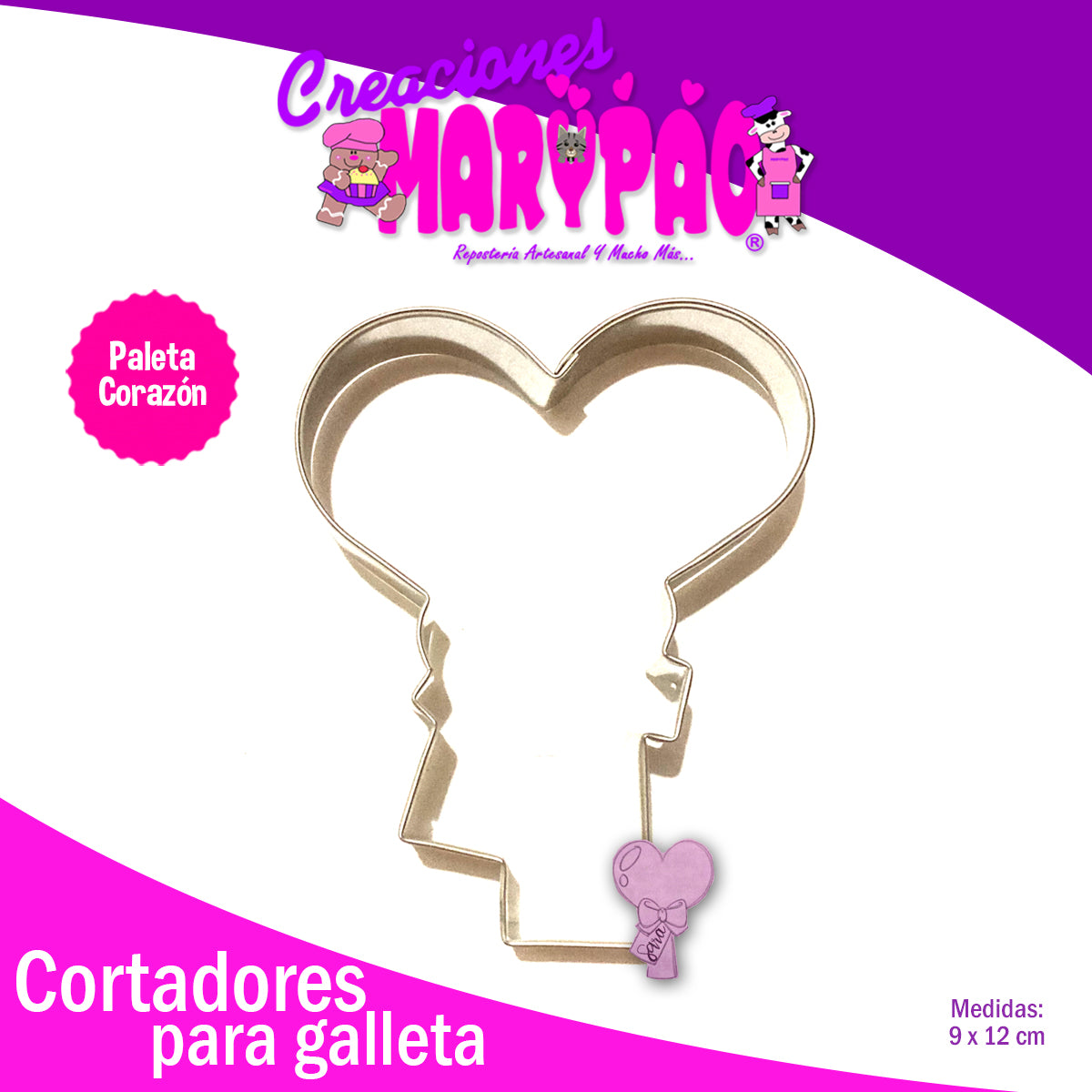Cortador Galleta Paleta Corazón Amor Febrero