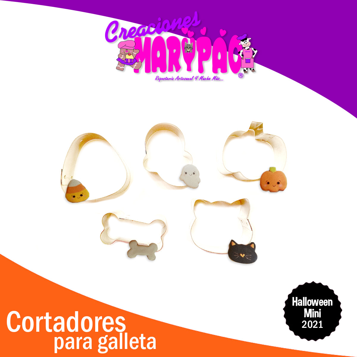 Cortadores De Galletas Halloween Mini Calabaza Fantasma 2021
