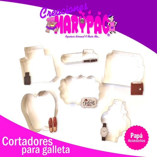 Cortadores Día Del Padre Papá Cartera Zapatos Galletas