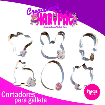 Cortadores De Galleta Pascua Conejo Huevo Canasta 🧺