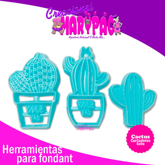 Cortadores Cactus Texturizadores - Creaciones Marypao