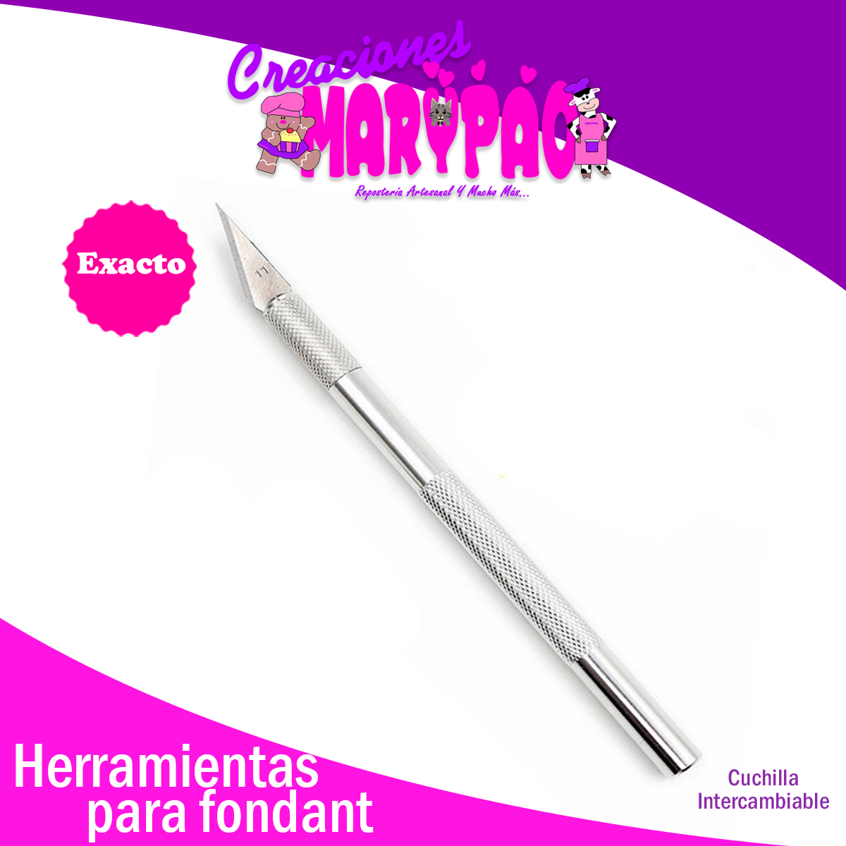 Exacto Para Cortar Fondant - Creaciones Marypao