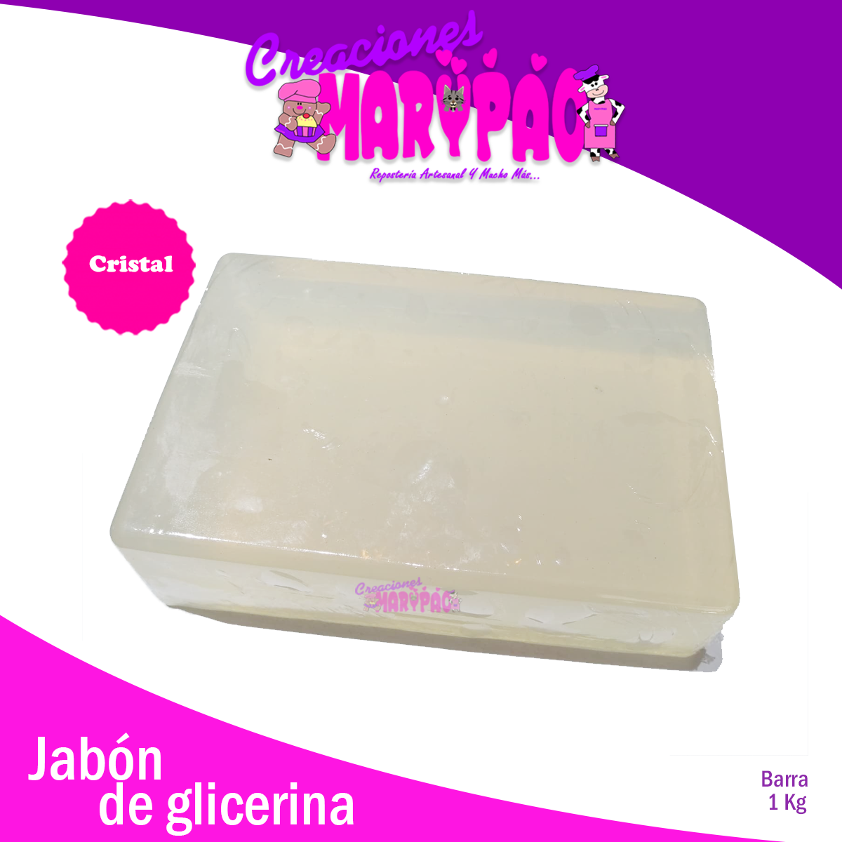 Jabón En Barra Por Kilo Base Glicerina Cristal