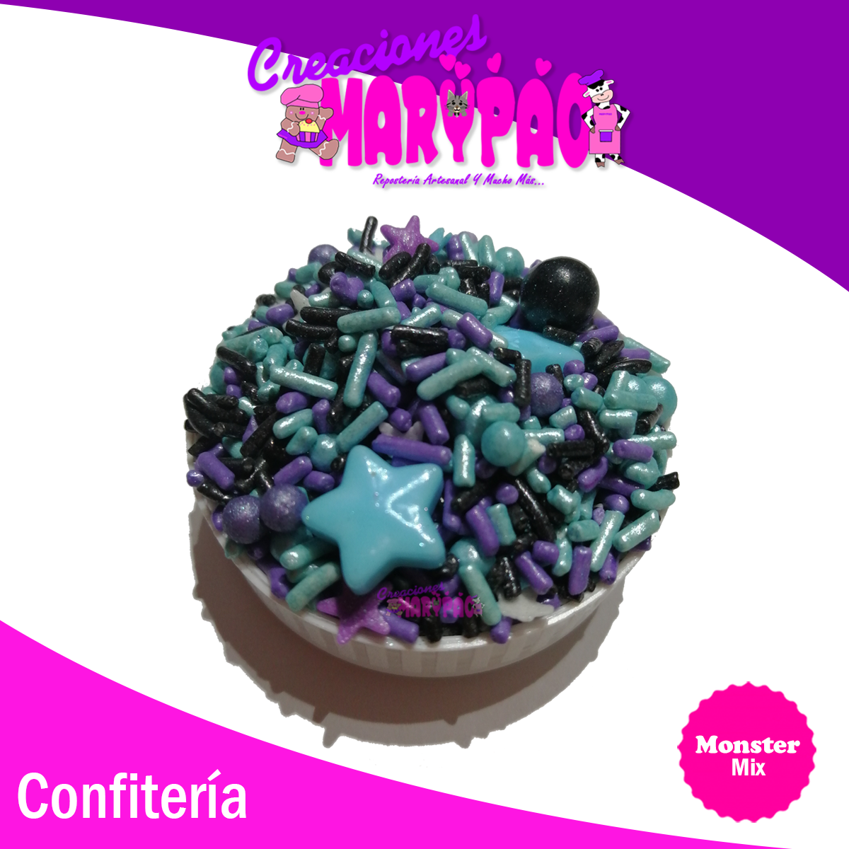 Sprinkles Comestibles Granillo Confeti Monster - Creaciones Marypao