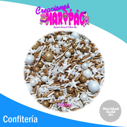 Sprinkles Mix Navidad Gold Granillo Confeti Comestible