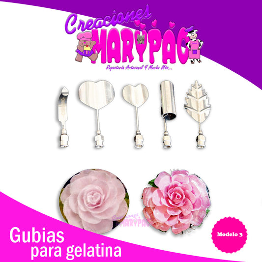 Gubias Para Gelatina Artísticas Flores Mod.3 - Creaciones Marypao