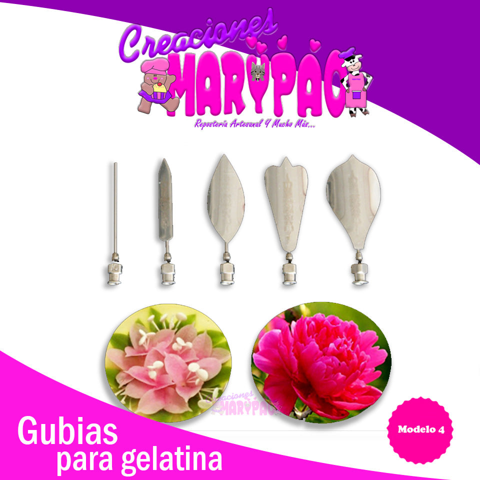 Gubias Para Gelatina Artísticas Flores Mod.4 - Creaciones Marypao