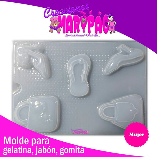 Molde Para Jabon Gelatina Accesorios Mujer Bolsa 10 De Mayo - Creaciones Marypao