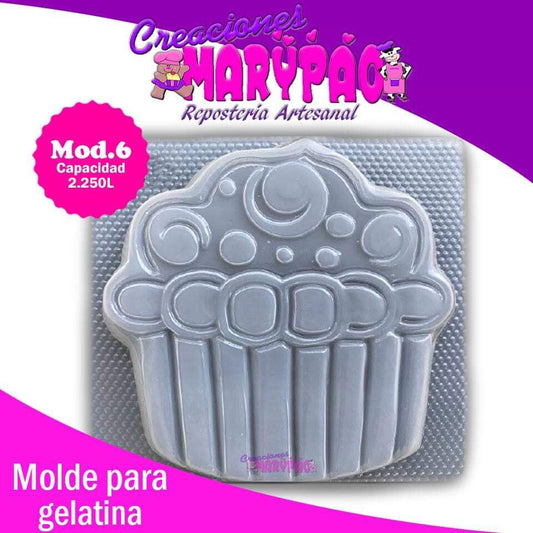 Molde Para Gelatina Cupcake Mediano - Creaciones Marypao