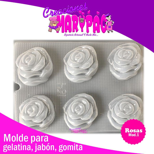 Molde Rosas Mod. 1 Jabón Gelatina Gomita Dia De La Madre - Creaciones Marypao