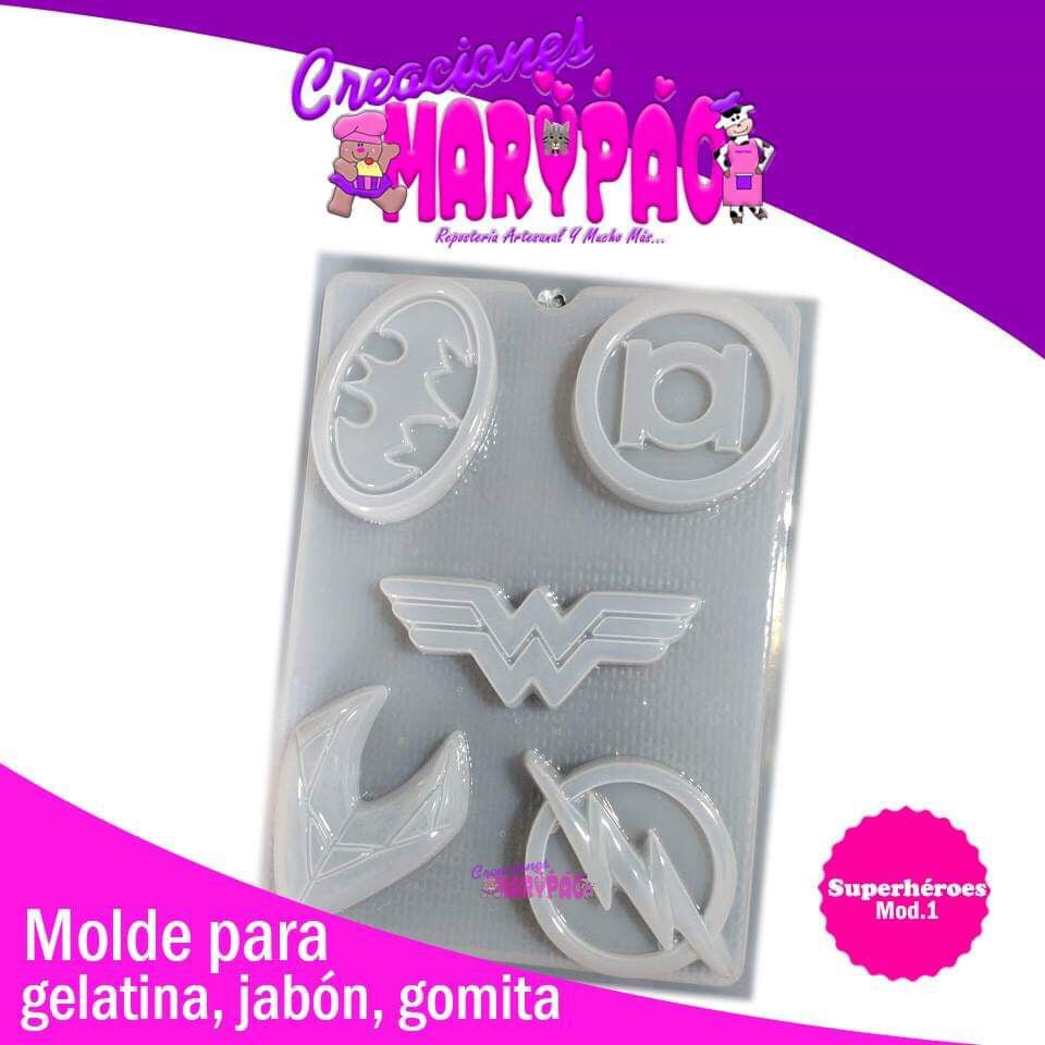 Molde Escudos Superheroes Jabon M1 - Creaciones Marypao