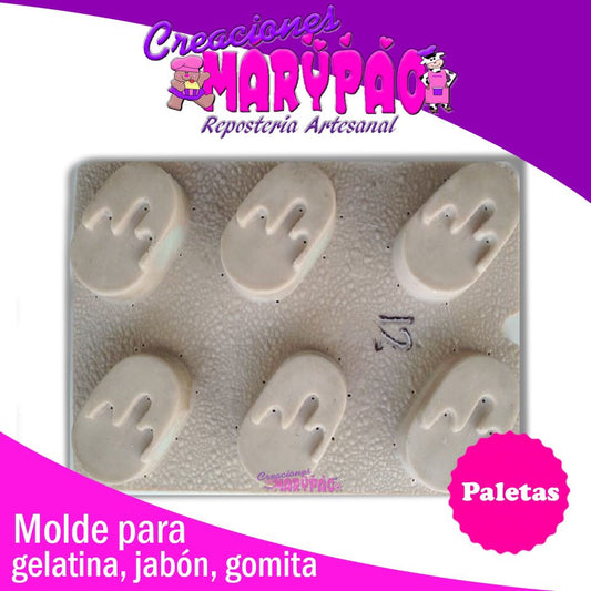 Molde Paletas Para Jabon Gelatina Gomita - Creaciones Marypao