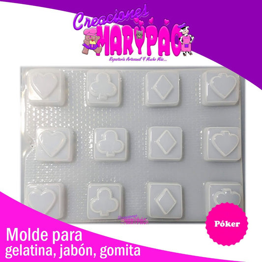 Molde Poker Dia Del Padre Jabon Gelatina Gomita Resina - Creaciones Marypao