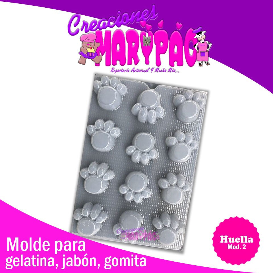 Molde Huella Chica Jabón Chocolate Gomita Gelatina - Creaciones Marypao