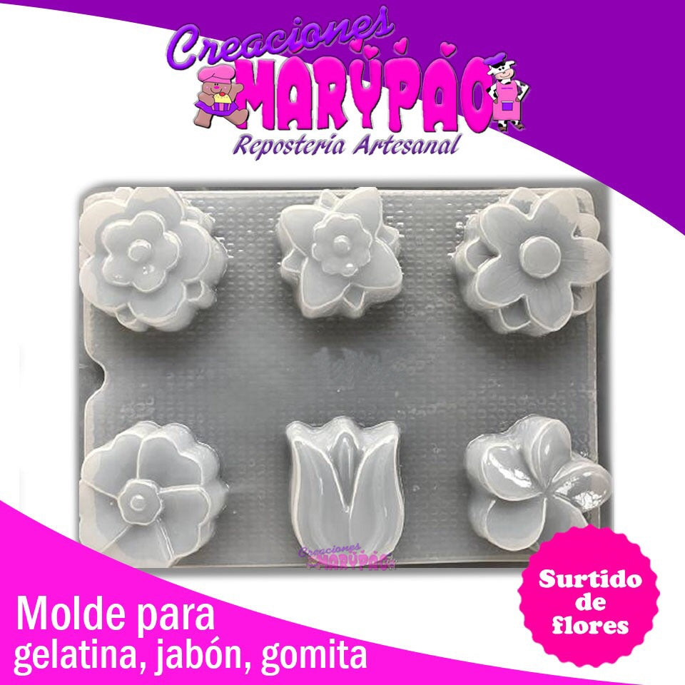 Molde Flores Para Jabón Gomita Gelatina - Creaciones Marypao