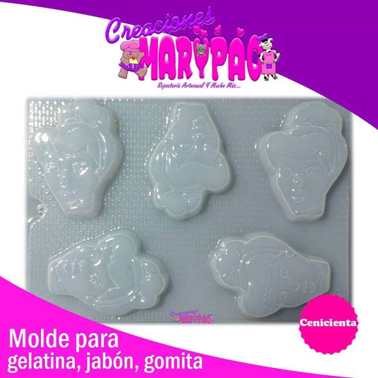 Molde Princesa Cenicienta Gelatina Jabón Resina - Creaciones Marypao