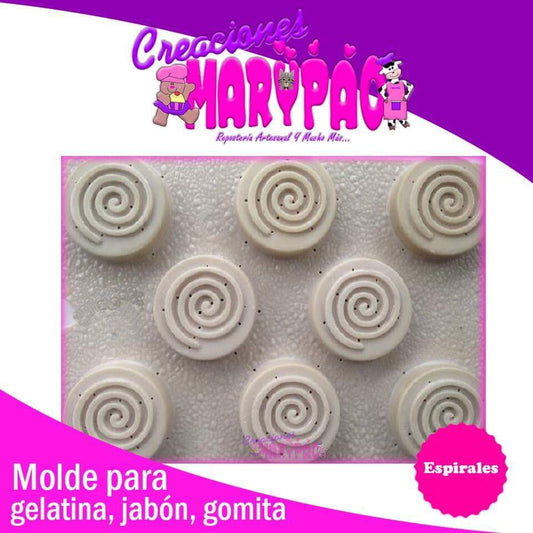 Molde Espiral Para Jabón Chocolate Gomita Gelatina - Creaciones Marypao