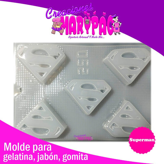 Molde Escudo Superman Superhéroes Jabón Gelatina Chocolate Gomita Resina - Creaciones Marypao