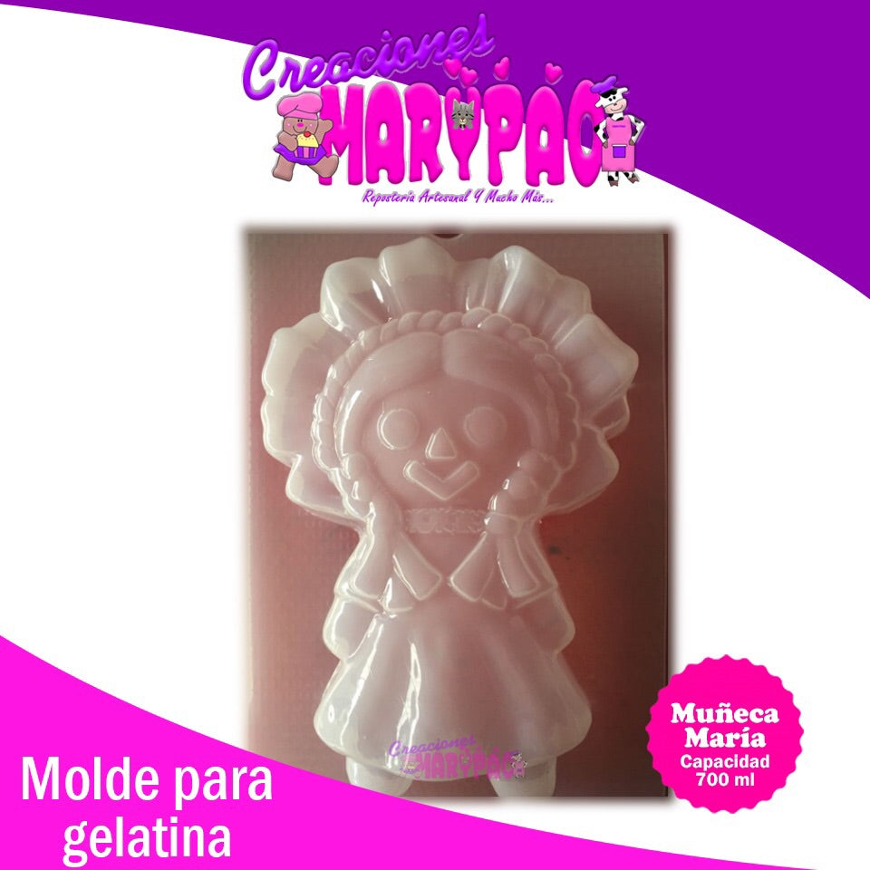 Molde Muñeca Maria Patrio Jabón Chocolate Gomita Gelatina - Creaciones Marypao