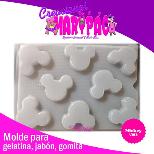 Molde Mickey Cara Jabón Gelatina Resina Chocolate - Creaciones Marypao