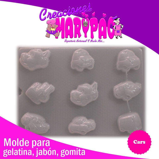 Molde Carritos Jabón Gelatina Gomita Resina - Creaciones Marypao