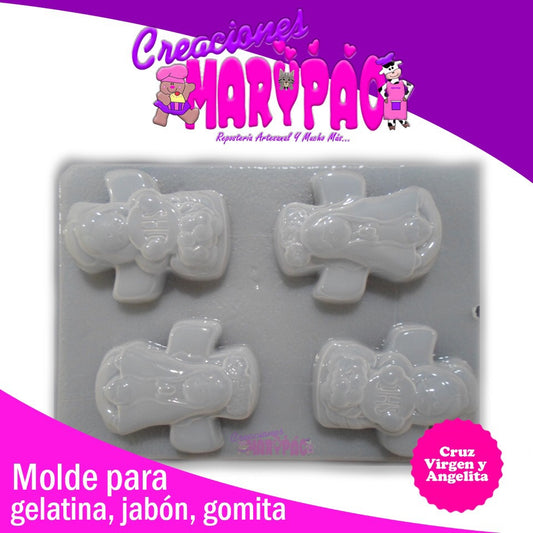 Molde Cruz Virgen Comunion Jabón Chocolate Gomita Gelatina - Creaciones Marypao