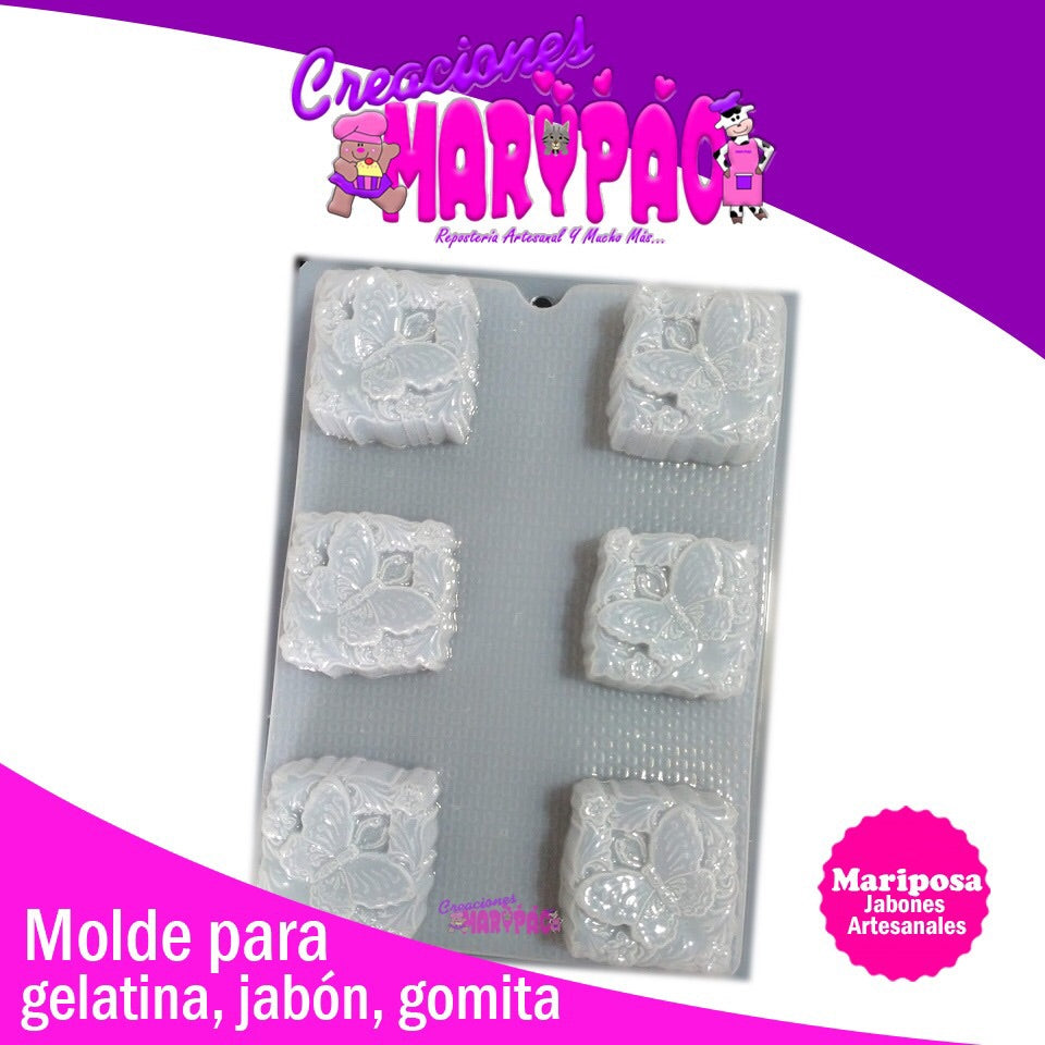 Molde Para Jabones Artesanales Mariposa Gelatina Resina - Creaciones Marypao