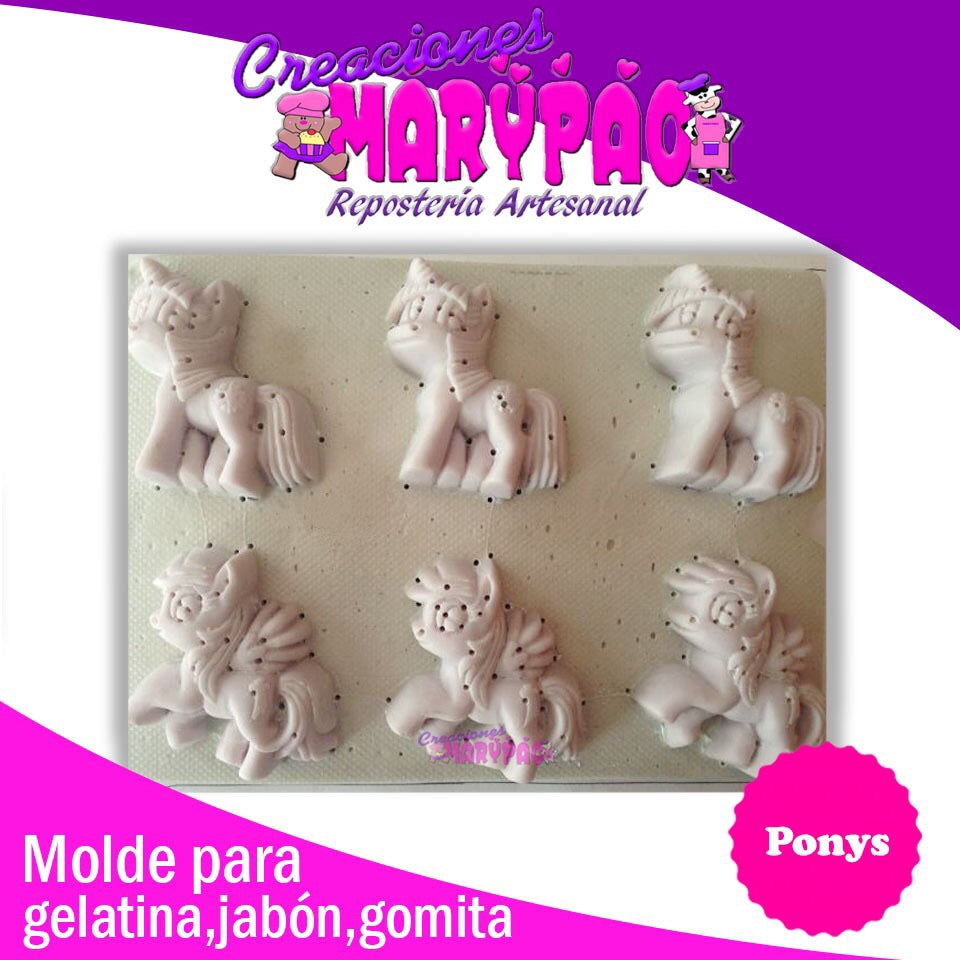 Molde Pony Para Jabón Chocolate Gomita Gelatina - Creaciones Marypao