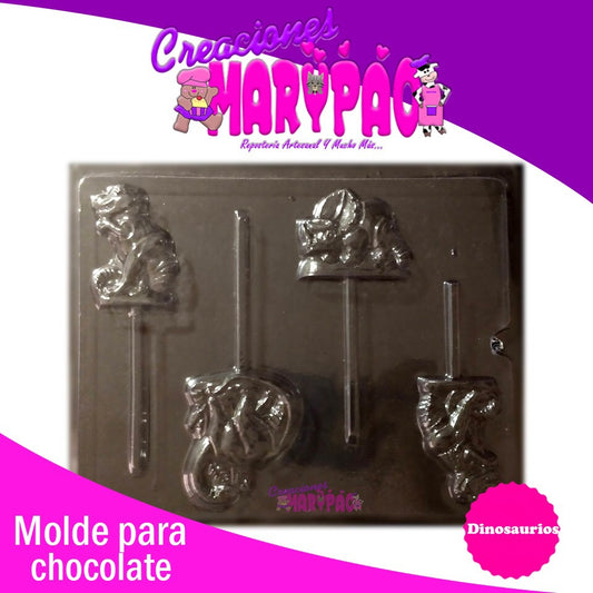 Molde Dinosaurios  Para Chocolate - Creaciones Marypao