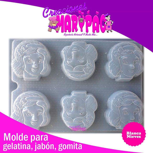 Molde Princesa Blanca Nieves Gelatina Jabón Resina - Creaciones Marypao