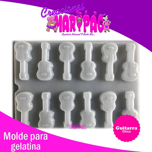 Molde Guitarra Chica Jabón Gomita Gelatina Resina Yeso - Creaciones Marypao