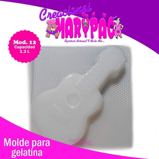 Molde Para Gelatina Guitarra Mediano - Creaciones Marypao